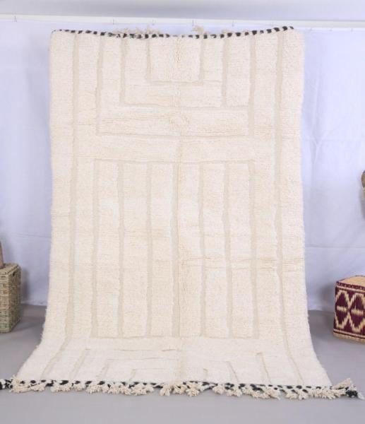 White Narin Marokkaans handgemaakt tapijt